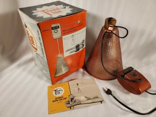 Vtg Mcm Glamour Products Travel Tan Sun Lamp Auto Moving Tanning System