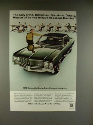1970 Oldsmobile Ninety - Eight Car Ad - The Daily Grind