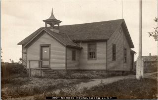 Postcard Ny Sherrill Rppc Real Photo School House No.  302 C.  1910 L11