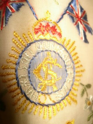 Two (2) Asc Ww1 Embroidered Silk Postcard British Army Service Corps