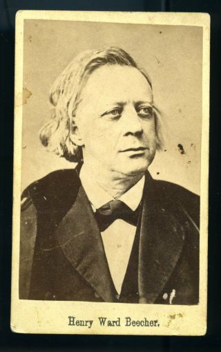 1870s Cdv Henry Ward Beecher Photo