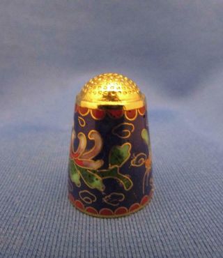 Cloisonne Enamel On Brass Thimble Made In Beijing China