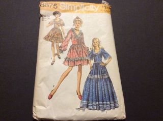 Vintage Simplicity 8875 Pattern For Misses Size 14 Dress In Different Styles