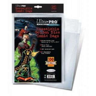 1000 Ultra Pro Golden Size Resealable Storage Bags And Boards