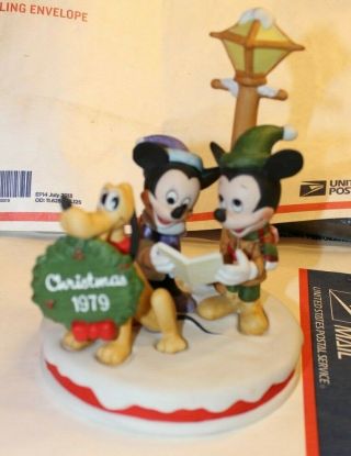 Walt Disney Artists 1st Ed Christmas 1979 Mickey Minnie Pluto Figurine No Box