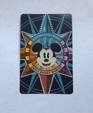 Vintage Walt Disney World Playing Swap Card Featuring Mickey Mouse
