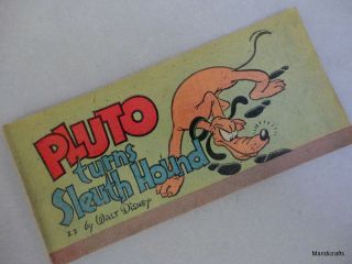 Walt Disney Comic Book 1947 Pluto Turns Sleuth Hound Z2 Cheerios Cereal Premium