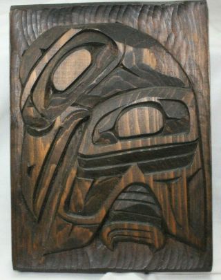 Vintage Northwest Coast First Nations Native Carving Art Signed Wow