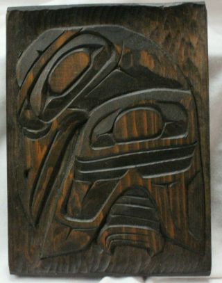 VINTAGE Northwest Coast First Nations native carving Art Signed WOW 2