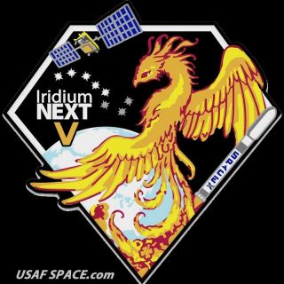 Authentic Iridium Next Launch - 5 - Spacex Falcon 9 Usaf Vafb Comm Satellite Patch