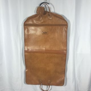 Vintage Suit Garment Bag Holiday Luggage Company Tan Vinyl