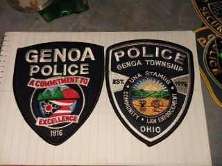 Genoa Township Delaware County Ohio Police Department Patches