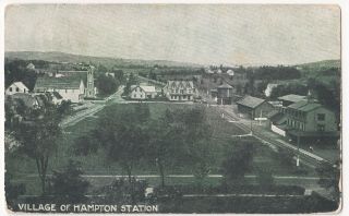 Canada; Village Of Hampton Station Ppc,  1906 Ossekeag Pmk To Gb,  Undivided Back