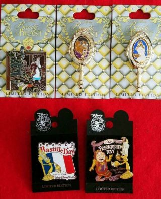 Disney Beauty Beast 25 Enchanted Years: Belle And Beast,  Le 5 Pins