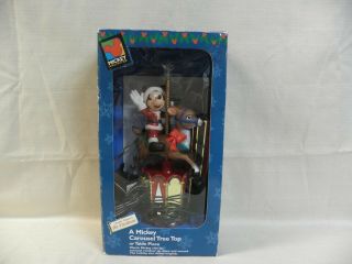 Mickey Mouse Disney Carousel Mr Christmas Animated Tree Top Topper Table Piece