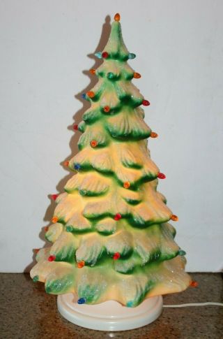 Vintage Lighted Christmas Tree Blow Mold Union Product 22 "