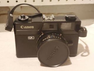 Vintage Canon Canonet Ql17 35mm Rangefinder Film Camera W/40mm Lens & Case