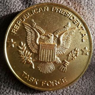 Ronald Reagan Medal Of Merit Republican Presidential Task Force Token Vtg