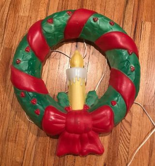 Christmas Wreath Blow Mold Vtg By Empire Products 