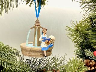 Disney Sketchbook Singing Ornament - Beauty And The Beast - Belle At Fountain