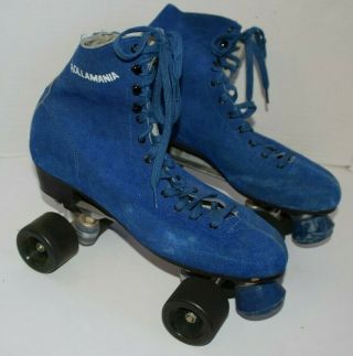Vintage Roller Skates Rollamania Blue Suede Men 