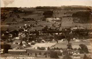 Postcard Ny Munnsville Rppc Real Photo Aerial View Of Town And Munns C.  1910 L10