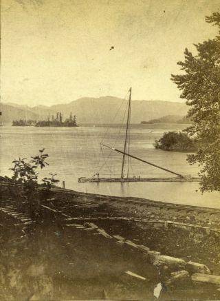 Stereoview Photo Oregon View At The Mouth Of The Columbia River ?