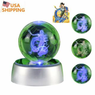 3d Dragon Ball Son Goku Crystal Night Light Led Table Lamp Kids Xmas Decor Gift