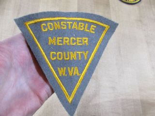 Mercer Co W Virginia Constable Jacket Patch Old Obsolete