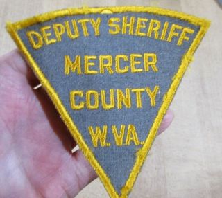 Mercer Co W Virginia Deputy Jacket Patch Old Obsolete