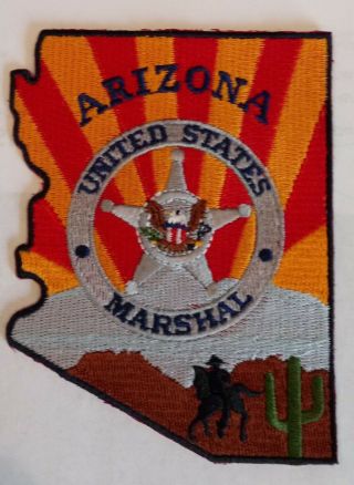 Commemorative Patch: U.  S.  Marshal District Of Arizona - State Shaped