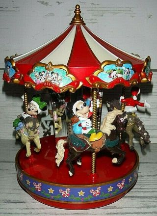 Disney Mickey Mouse Animated Mr Christmas Carousel 25 Carols 25 Classics