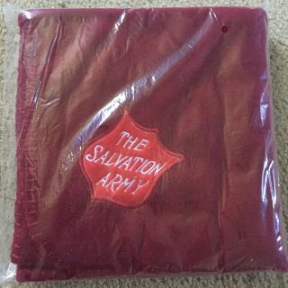 Salvation Army Blanket Embroidered Logo 30 " X 40 " Crimson Red Polyester