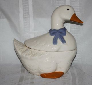 Very Old Vintage Duck Goose Cookie Jar - Handmade In Mexico - South Of The Border