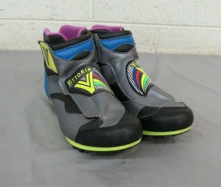 Vintage Early 1990s Vittoria Italy High - Top Mountain Bike Cycling Shoes Us 9.  5