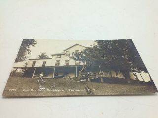 Turnwood Ny Real Photo Postcard Picture Rppc Early 20th Cent Macdonald Home