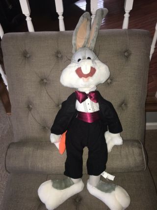 Vintage 1987 Warner Bros.  Characters Bugs Bunny 40” Plush Toy By Ace Tuxedo