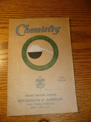 Boy Scout Merit Badge Tan Cover,  Chemistry,  Scouting,  Boyscouts,  Bsa,  Oa