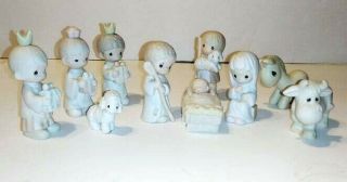 Enesco Precious Moments " The Nativity " Mini 10 Piece Set W/out Box E2395 - 1982