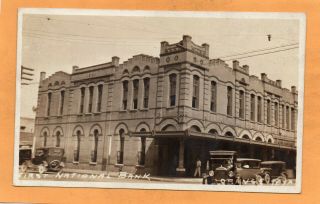 Orange Texas First National Bank 1928 Real Photo Postcard Mailed