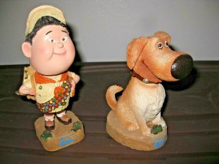 Disney Pixar Up Movie Elements Dug Dog Bobblehead & Russell Nodder