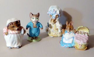 Four Beatrix Potter Figurines F.  Warne & Co.