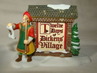 Dept 56 The Twelve Days Of Christmas Dickens Village Sign