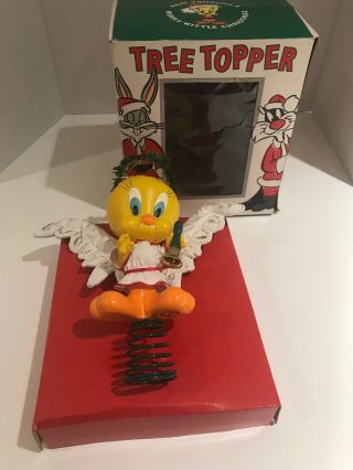 Vintage Warner Bros Tweety Bird Christmas Tree Topper W Box