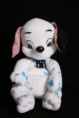 Disney 101 Dalmations Domino Puppy Dog Plush Toy Doll Blue Spots Mattel