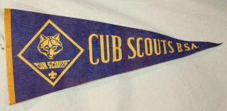 Cub Scouts Bsa Pennant Boy Scout Purple Felt Vintage