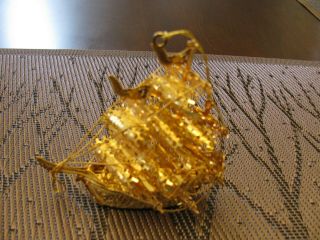 Danbury Gold Plated Clipper Ship Ornament 1994
