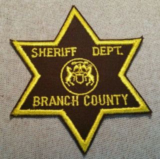 Mi Branch County Michigan Sheriff Patch
