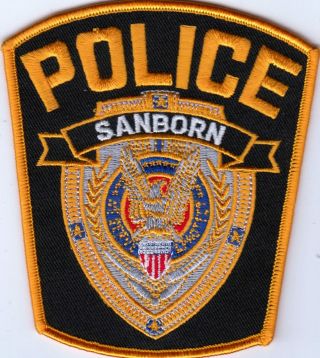 Sanborn Police Shoulder Patch Iowa Ia