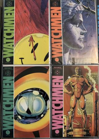 WATCHMEN 1 - 12 (1986,  DC) COMPLETE SET,  ALL FIRST PRINTS,  HBO HOT 2